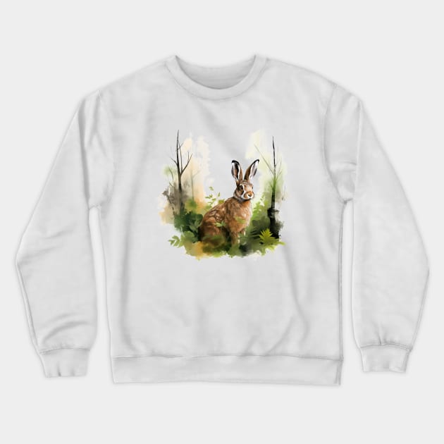Wild Rabbit Crewneck Sweatshirt by zooleisurelife